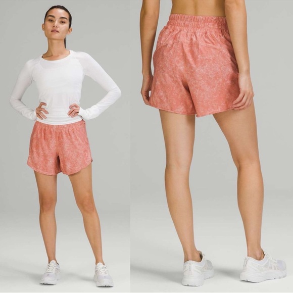 lululemon athletica Pants - Lululemon Track That Mid-Rise Lined Short
5" Gravel Dust Pink Savannah Multi